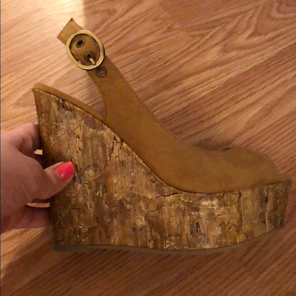 Bonnibel Shoes - Brown Platform Wedges